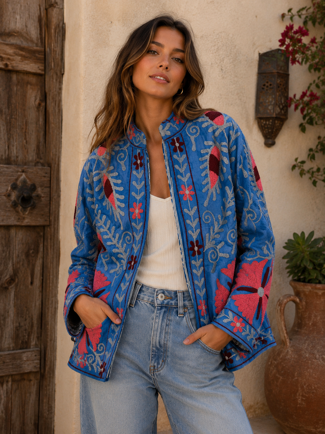 Warm Love velvet jacket - Blue