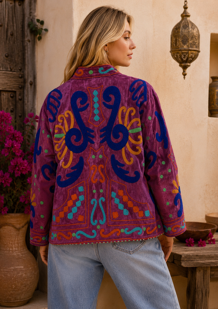 Warm Love velvet jacket - Rust