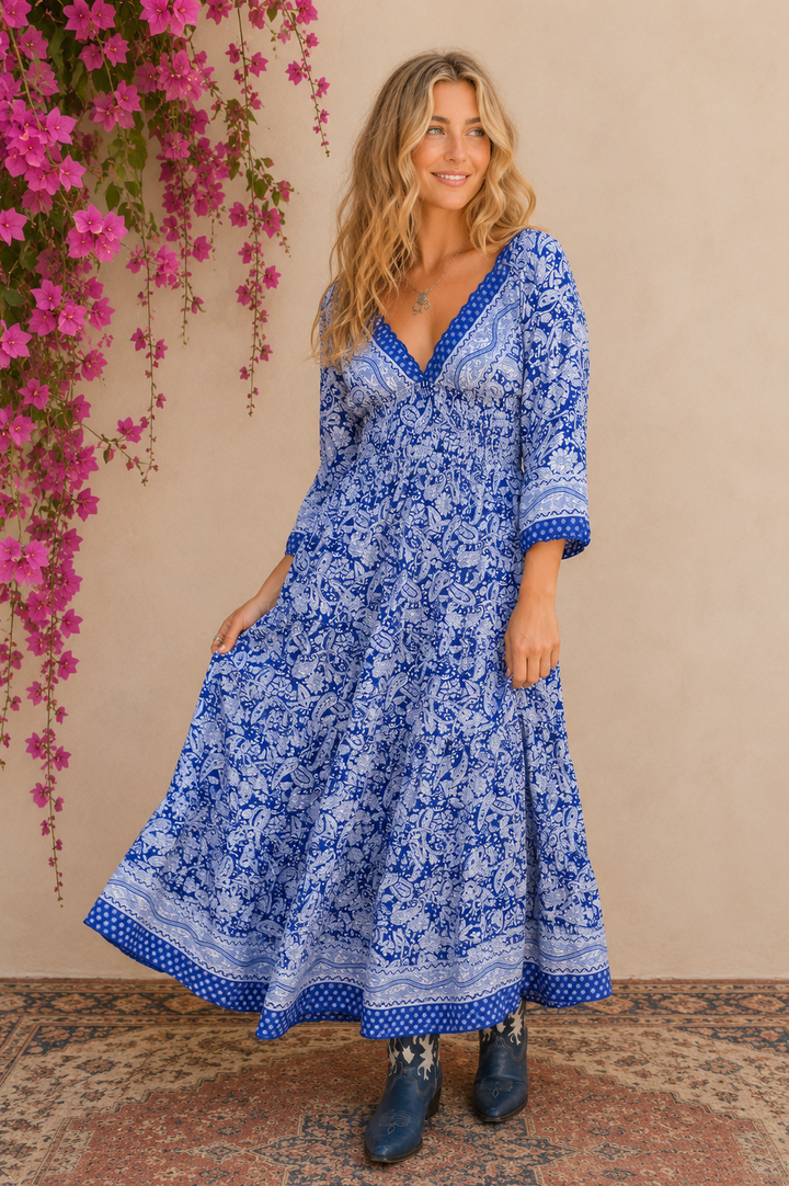 Valentina Dress ~ China blue