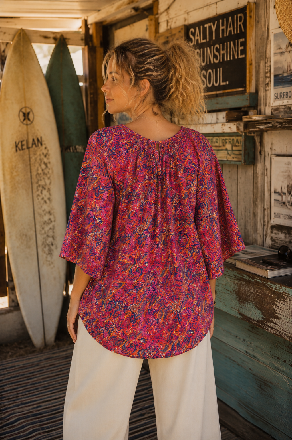 Sunflower Top ~ Fuchsia Pink