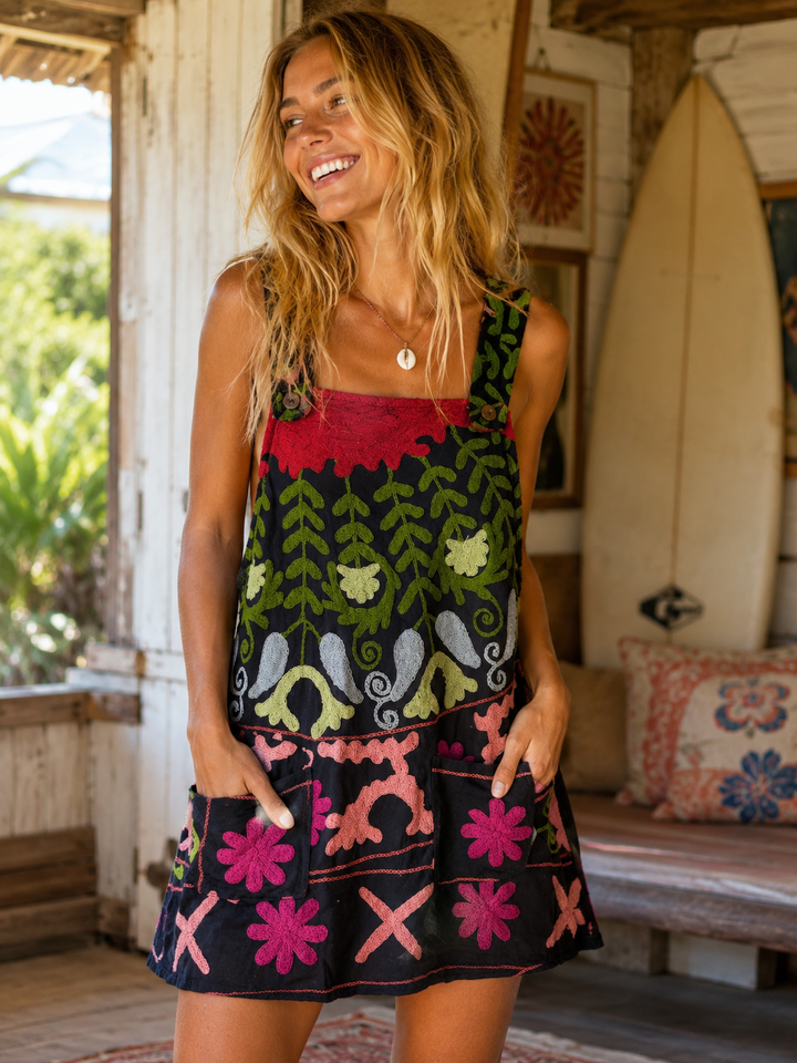 Fly me away Pinafore - Noir Small