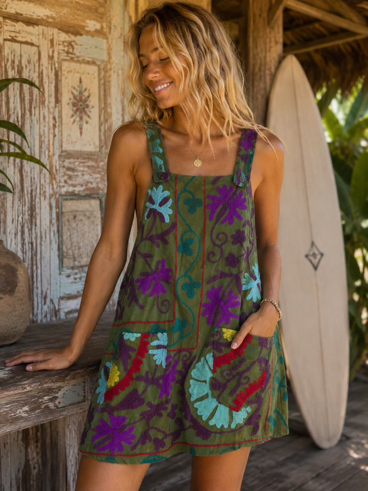 Fly me away Pinafore - Olive Medium