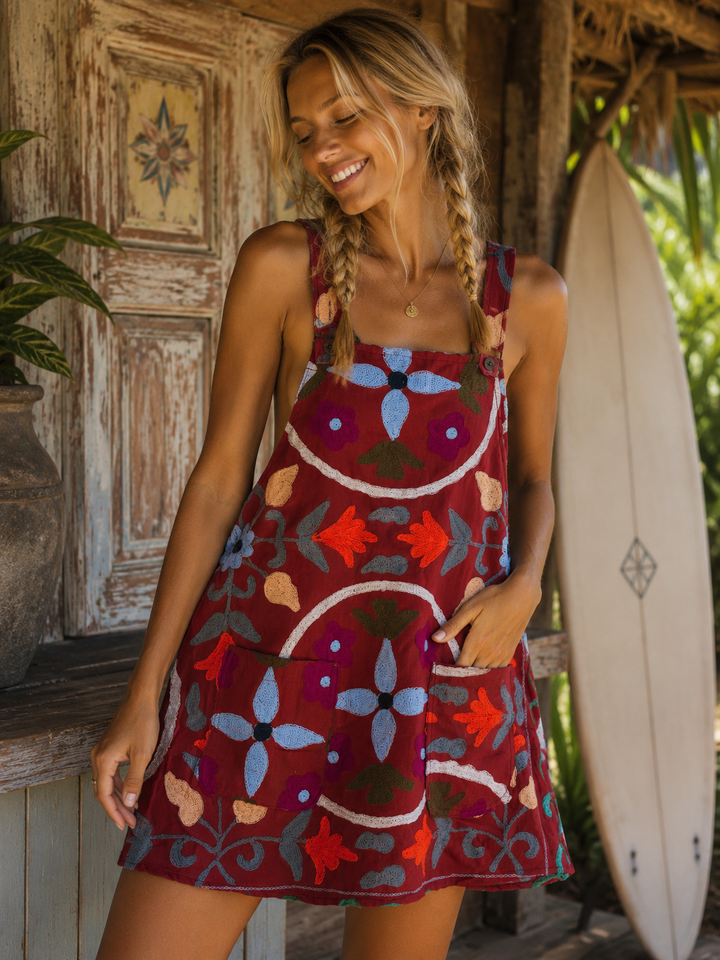 Fly me away Pinafore - Plum Medium