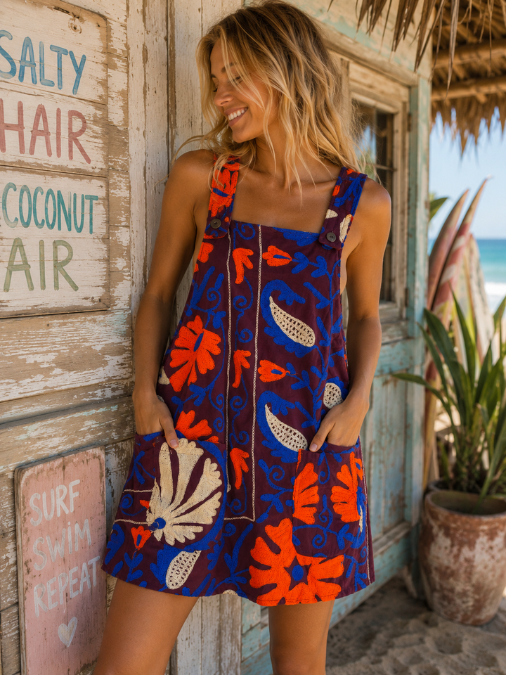 Fly me away Pinafore - Crimson Medium