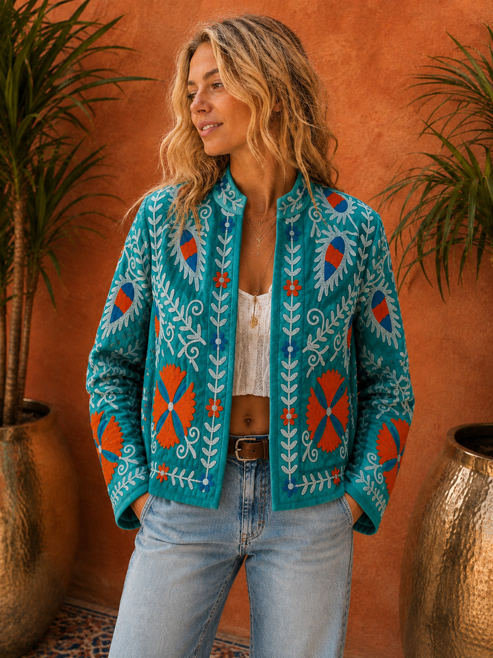 Warm Love velvet jacket - Teal