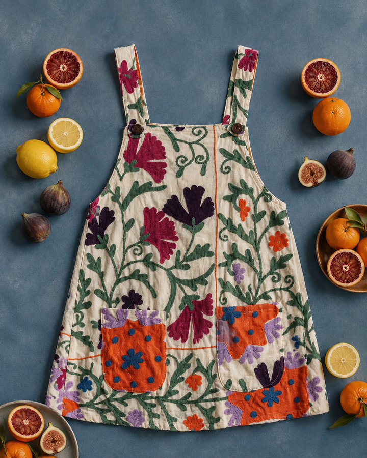 Fly me away Pinafore - Cream Medium