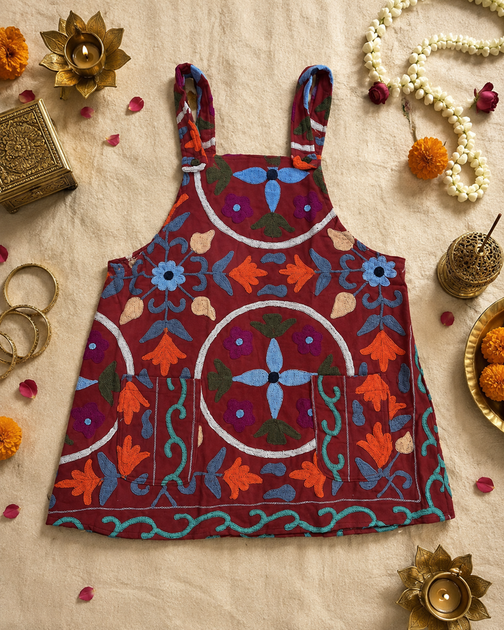 Fly me away Pinafore - Plum Large