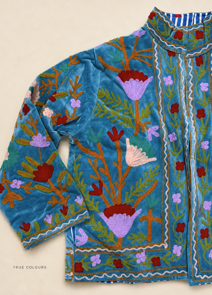 Warm Love velvet jacket - Teal