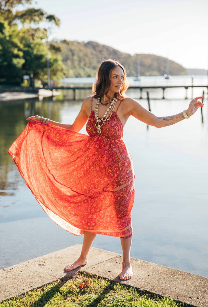 Iris Sun Dress ~ Red