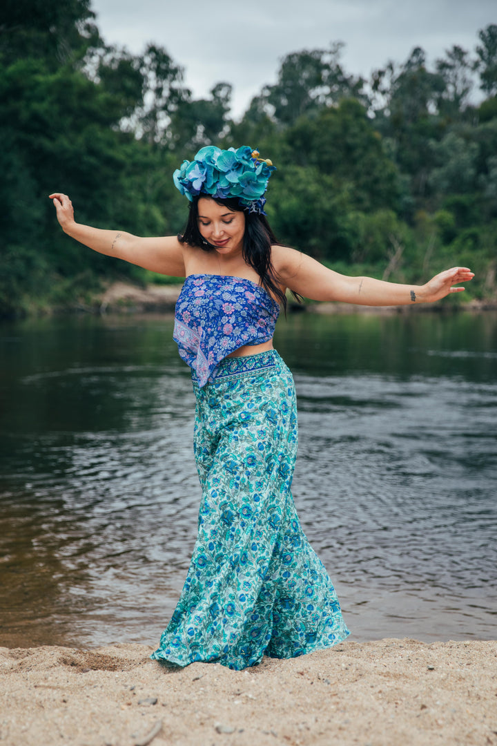 Rosa Pants ~ Turquoise with gold fleck ✨