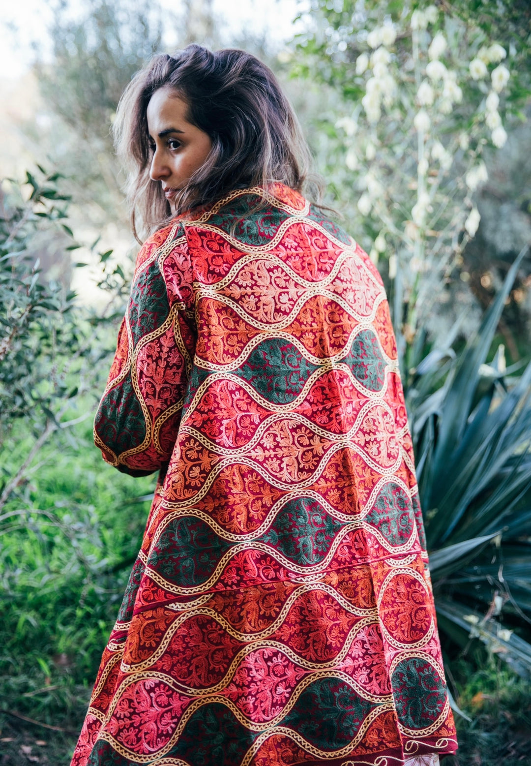 Stella Embroidered Cardigan ~ Rouge