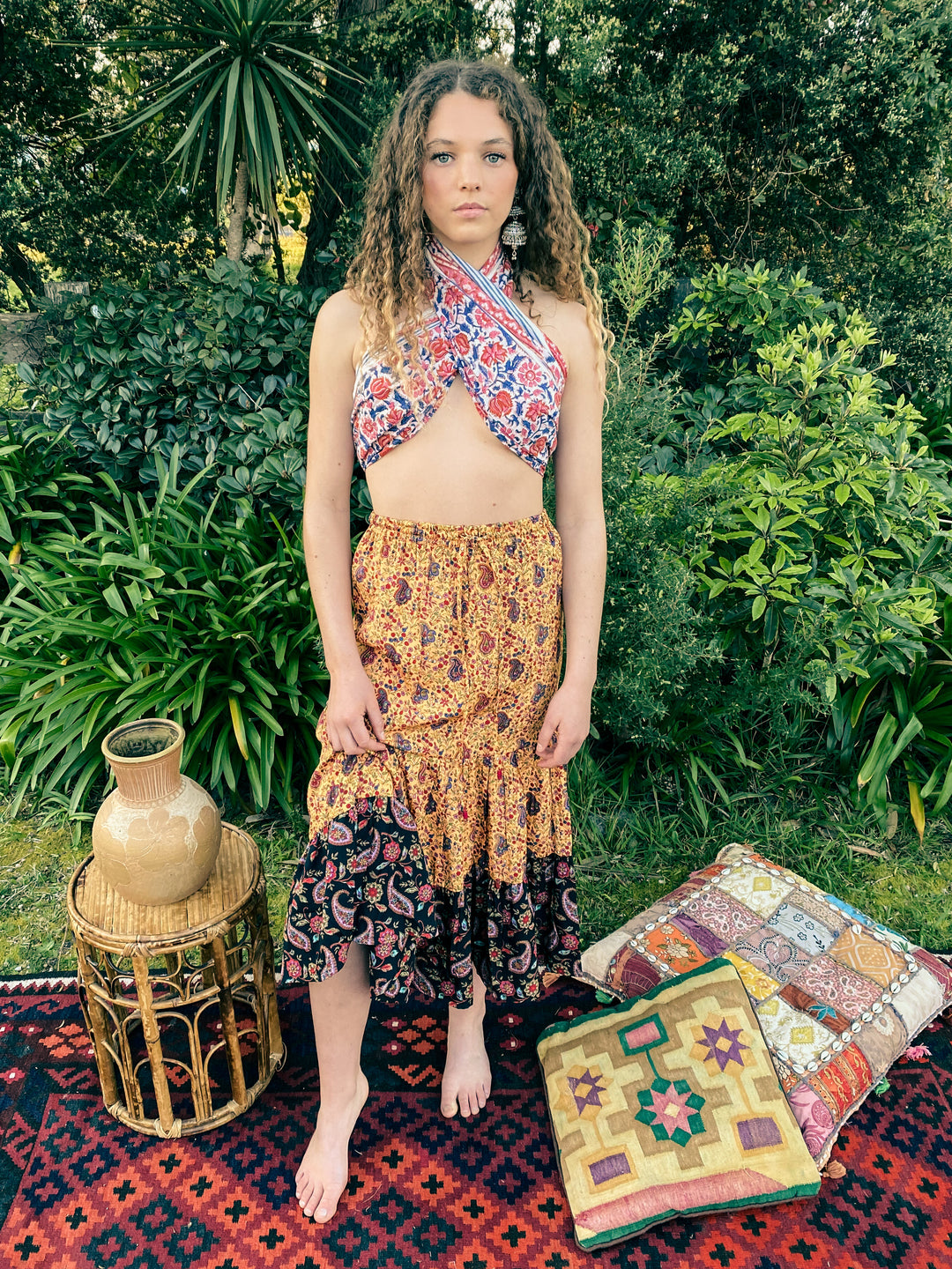 Sunshine Sarong - Red Floral