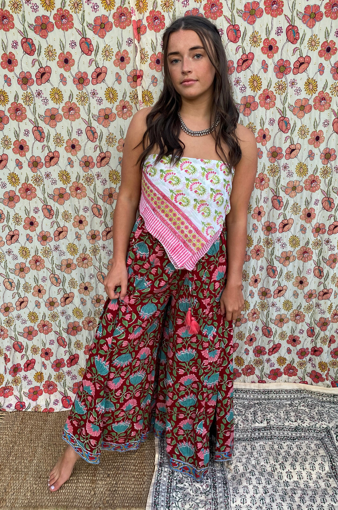 Sunshine Sarong - Red Floral